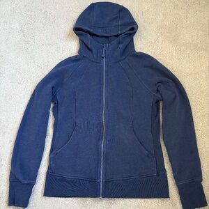Lululemon Navy Scuba Full-Zip Hoodie Size 8